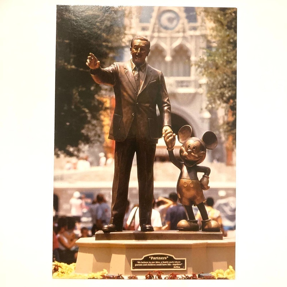 Partners Statue Magic Kingdom Walt Disney World 4x6 Postcard